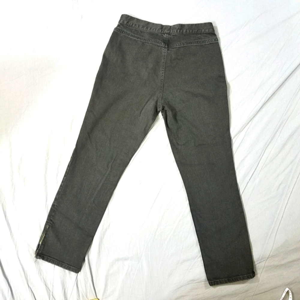 Ralph lauren high rise ankle zip black jeans size 8 bare back